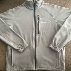 Men’s Columbia Full Zip Fleece Jacket Gray/Black Size M